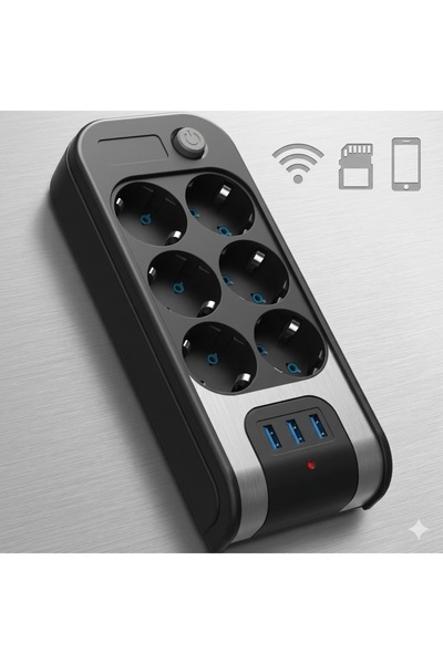 SICAK TAKİP Akım Korumalı 6lı Mini Wifi Priz Casus Gizli Kamera Full HD Kalite