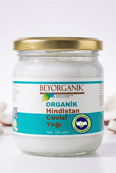 BEYORGANİK Organik Hindistan Cevizi Yağı 150ml (Soğuk Sıkım)