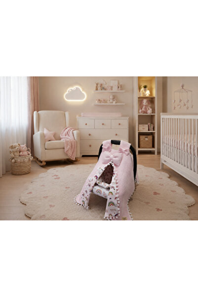 Babycitytr 3'lü Set Puset Örtüsü Puset Minderi Puset Çarşafı