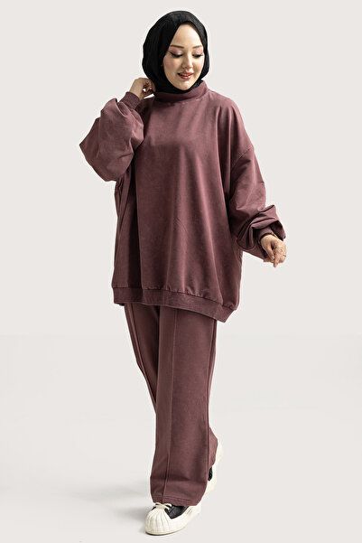 Suede Style 9033-9034 - بدلة نسائية كاجوال أنيقة ومريحة بخيطين ناعمين