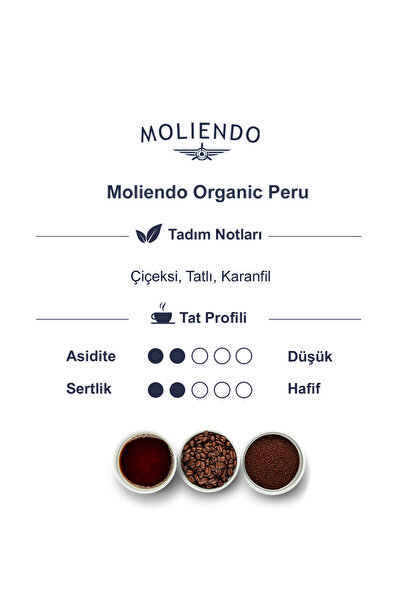 Moliendo Finest Coffee Organik Peru Yöresel Kahve (Çekirdek Kahve) 250 g
