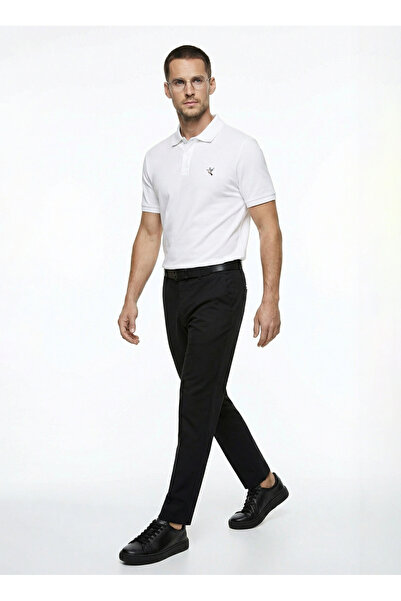 Fabrika Siyah Erkek Slim Fit Chino Pantolon F6SM-PNT 2501