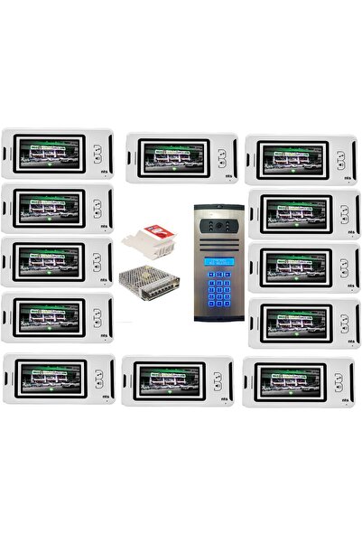 ÇağatayElektrik 16 DAİRE NTS 2001-B 4,3'' GÖRÜNTÜLÜ DİAFON BEYAZ-8003 TUŞ TAK...