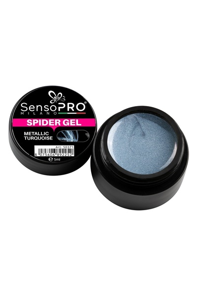 SensoPRO Milano Gel de curățare cu păianjen SensoPRO turcoaz metalic, 5 ml