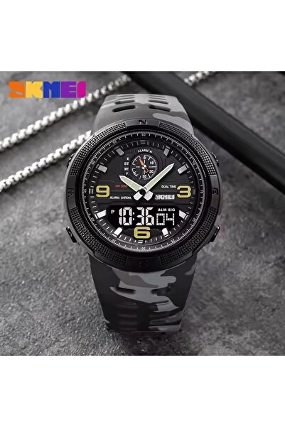 Skmei 1655 Digital Analog Sports Camouflage Wristwatch