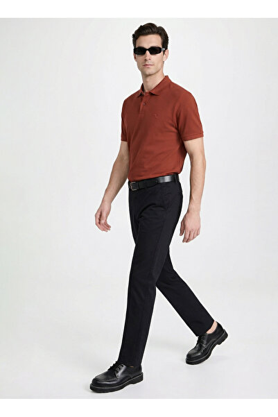 Fabrika Siyah Erkek Slim Fit Chino Pantolon F6SM-PNT 658 N