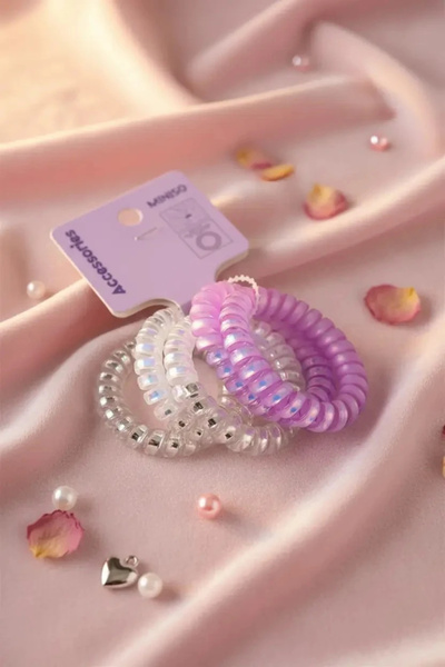 Miniso Lisanslı Renkli Spiral Saç Lastiği – 5 Adet İz Bırakmayan ve Saç Kırma...