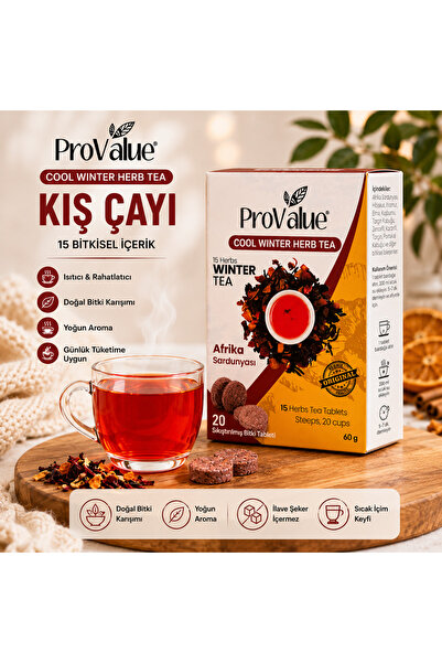 ProValue Bitkisel Doğal Kış Çayı Sıkıştırılmış Bitki Tableti