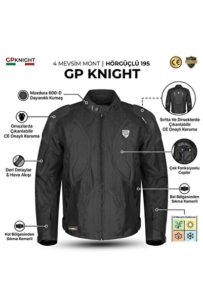 Prosev 195GP HÖRGÜÇLÜ SİYAH 4 MEVSİM MONT