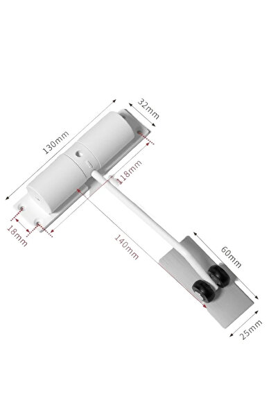 Choice1 Round-White 180 Degree Automatic Door Closer Metal Adjustable Heavy D...
