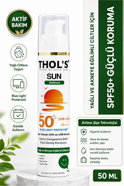 THOLS واقي الشمس السائل من صن ديفينس للبشرة المعرضة للعيوب والدهنية