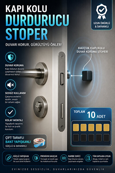 nextbuy Kauçuk Kapı Kolu Tutucu Stoper Cam Pencere Duvar Tutacağı Yapışkanlı ...