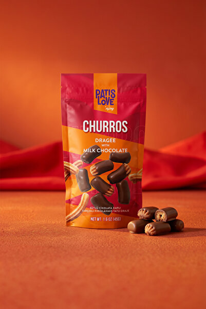Patiswiss Patislove Sütlü Çikolatalı Tarçınlı Churros Draje 45G