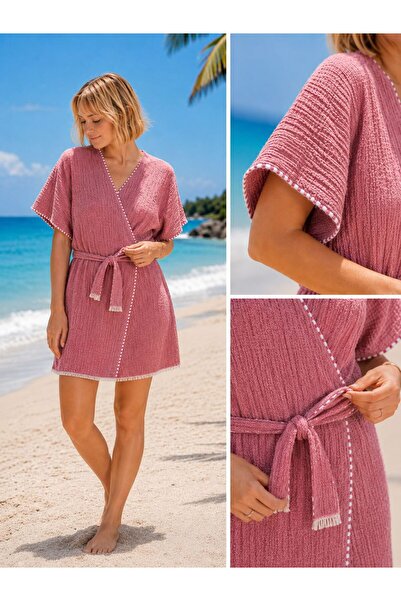 DRESSY LIFE Kimono Peshtemal simplu, cu absorbție ridicată a apei, Kimono de ...