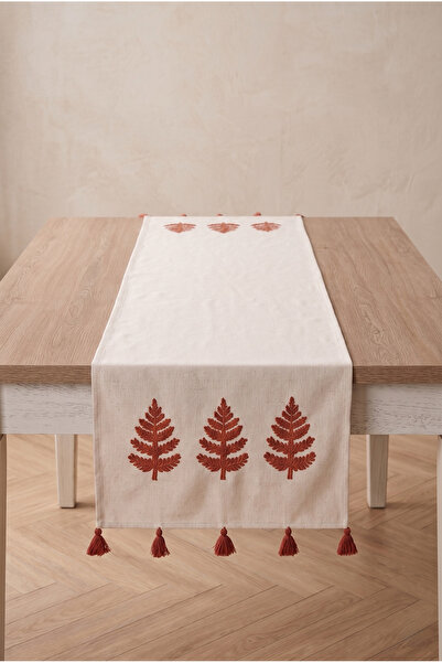 Shopyteks 100% памучен ленен бохемски бродерен покрив за маса – 30x140 cm Еле...