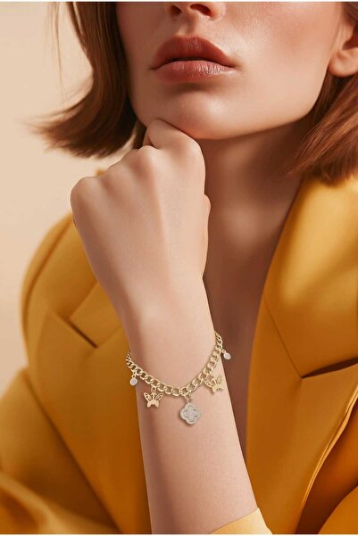 OEM BRATARA CHARM VLOGY PLACATA CU AUR 14 K
