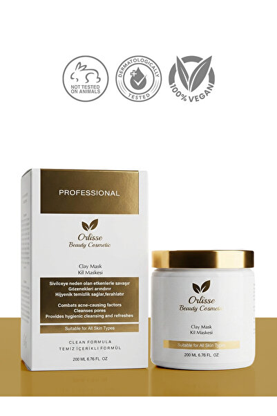 orlisse beauty cosmetic Kil Maskesi Arbutin ve Hyaluronik Asit İçeren Arındır...