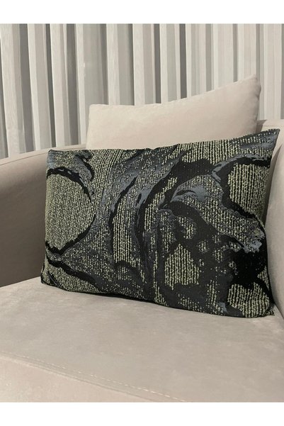 nissahome Premium Series Abstract Patterned Woven Fabric Cushion Cover