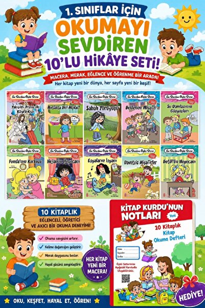 Ata Yayıncılık 1.Sınıflar İçin Okumayı Sevdiren 10 lu Hikaye Seti 12 (Kitap O...