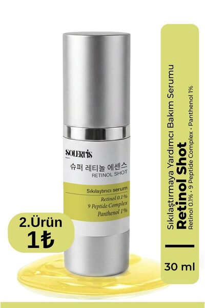 SOLERVIS Retinol Shot %0.1 Serum 30 ML | Niacinamide %5 + Matrixyl