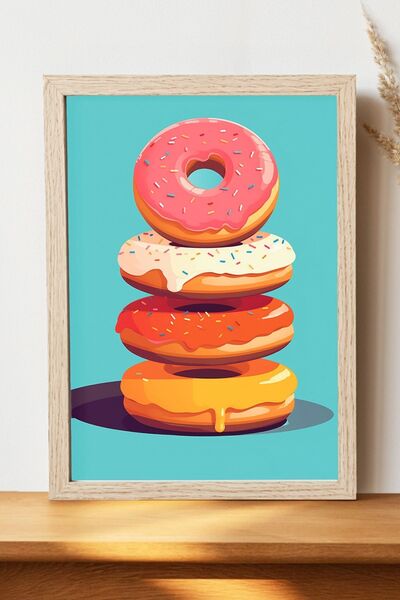 Luna Marissa Αφίσα Donut - Αφίσα τοίχου από γυαλιστερό χαρτί χωρίς πλαίσιο