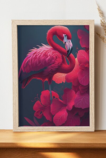 Luna Marissa Αφίσα Flamingo - Αφίσα ψηφιακής τέχνης από χοντρό χαρτί χωρίς πλ...
