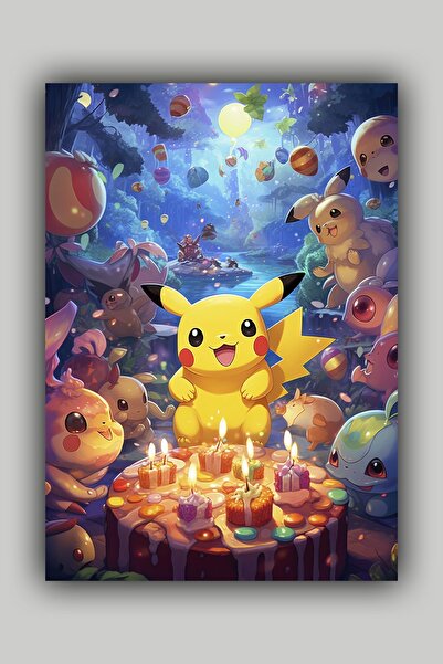 Luna Marissa Αφίσα Pokemon Pikachu Pikaçu χωρίς πλαίσιο τοίχου