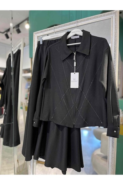 Modario Wennew Suit with Skirt 1602 - Black - 48