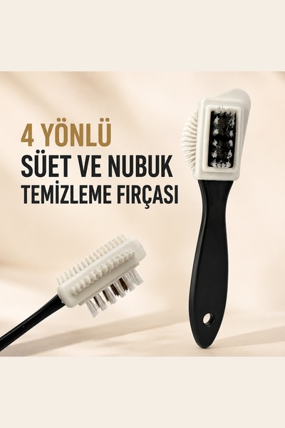 Genel Markalar 4 Yönlü Süet & Nubuk Temizleme - Onarma Fırçası