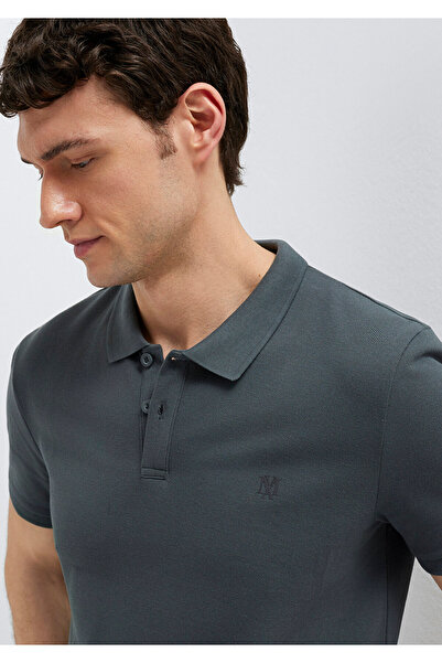 Mavi Mühür Logo İşlemeli Yeşil Polo Tişört Slim Fit / Dar Kesim 8804371598
