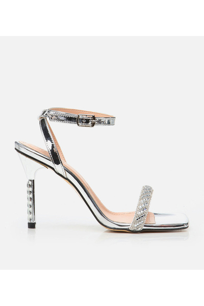 Hotiç Women's Lame Evening Dress Heeled Sandals