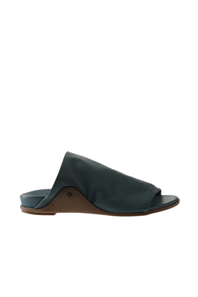 Bueno Shoes Papuci plati de dama din piele albastra 01wu7602