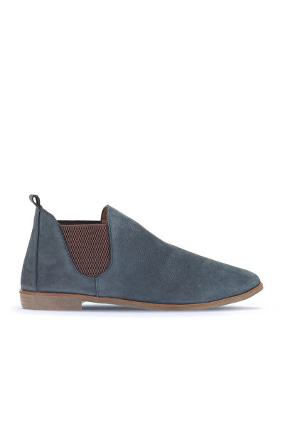 Bueno Shoes Γυναικείες φλατ μπότες Navy Blue Nubuck 01wd3501