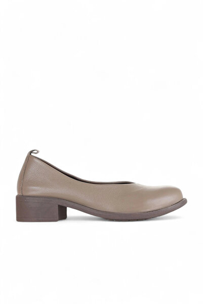 Bueno Shoes Pantofi de damă din piele gri cu toc mic 01wd1802