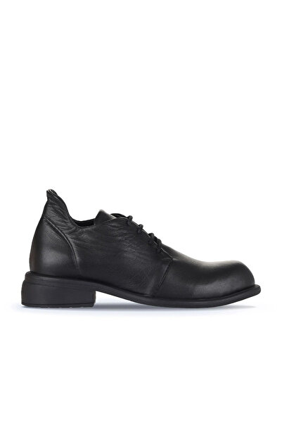 Bueno Shoes حذاء نسائي من الجلد الأسود بكعب منخفض 01wd1901