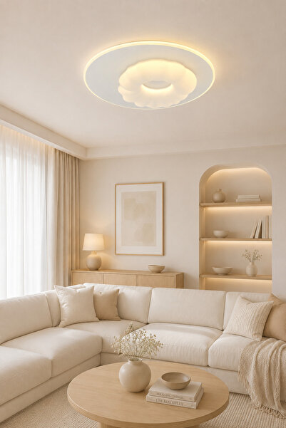 ESSLİGHT BULUT 50 LİK LED AVİZE 3 RENK IŞIK MOD MODERN DEKORATİF AYDINLATMA