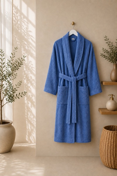 Binna Soft Serenityy Halat de baie unisex din bumbac cu guler tip șal