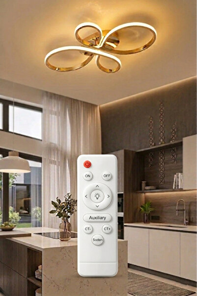 Lzy Avize Store Liya Kumandalı LED Plafonyer Avize Eskitme 3 Renk | Salon, Ye...