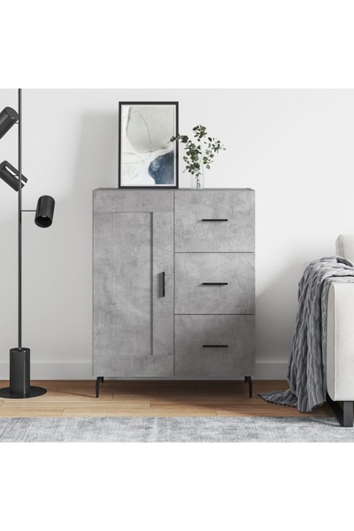 Concept Servantă, gri beton, 69,5x34x90 cm, lemn compozit