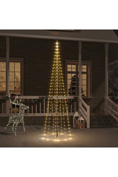 Concept Brad de Crăciun pe catarg, 310 LED-uri, alb cald, 300 cm