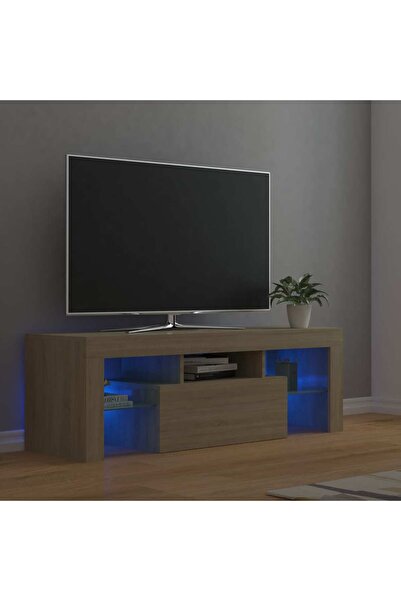 Concept Comodă TV cu lumini LED, stejar Sonoma, 120x35x40 cm