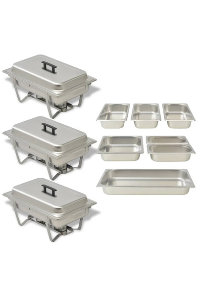 Concept Set vase încălzire mâncare, 3 piese, oțel inoxidabil