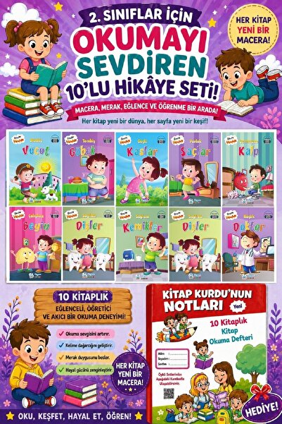 Üçgen Yayıncılık 2.Sınıflar İçin Okumayı Sevdiren 10 lu Hikaye Seti 2 (Kitap ...