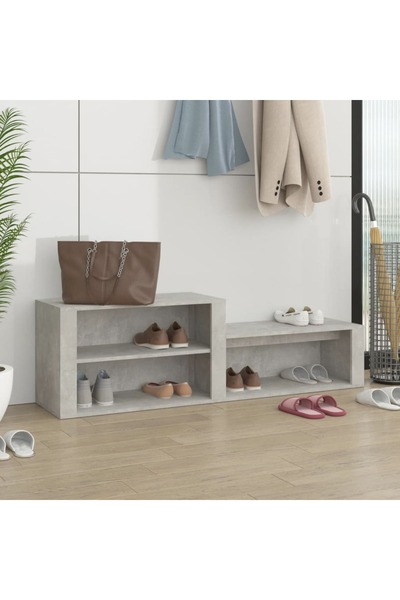 Concept Pantofar, gri beton, 150x35x45 cm, lemn prelucrat