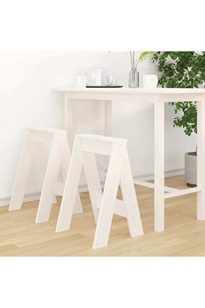Concept Scaune, 2 buc., alb, 40x40x60 cm, lemn masiv de pin