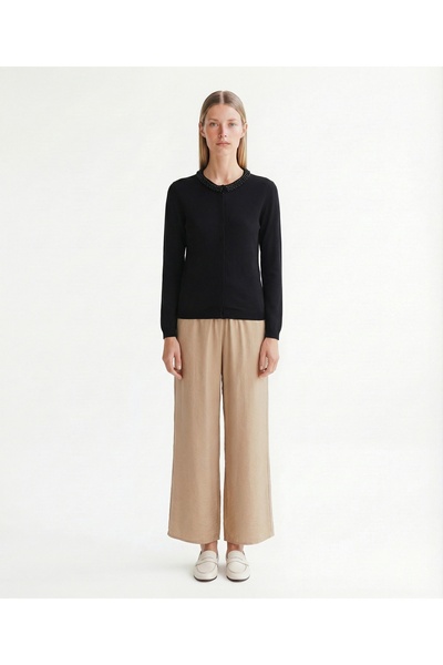Yargıcı Regular Crew Neck Long Sleeve Cardigan