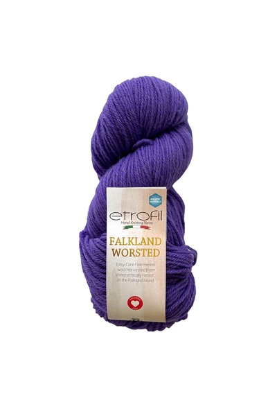 Etrofil Falkland Worsted Knitting Yarn Grape 100% Lână 100g 200m (76015)