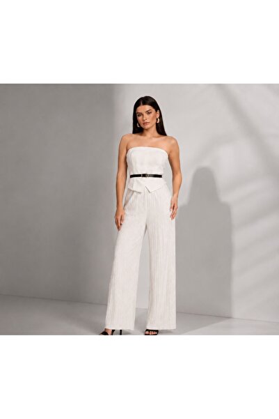 Oyer Moda Women's Belted Jumpsuit