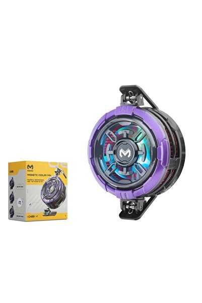 HADRON CX08AI Manyetik Klipsli Telefon Soğutucu Fan RGB Mor Siyah