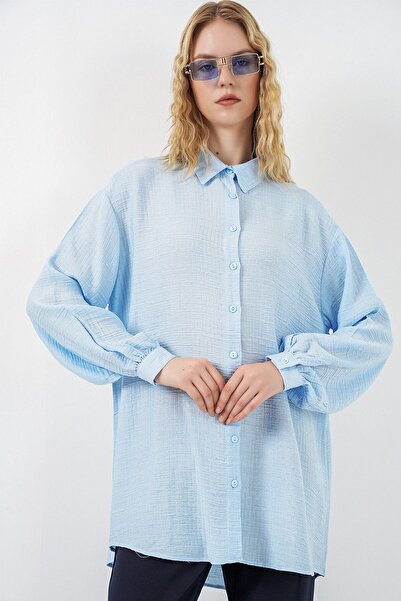 Hiccup Bdart Buttoned Tunic Long Blouse